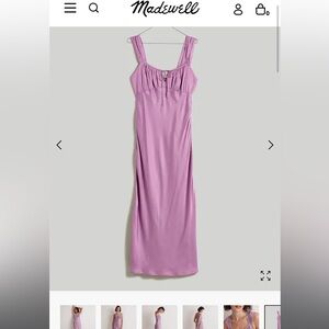 Madewell Square-Neck Midi Dress Purple